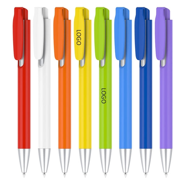 Plastic Push Retractable Ballpoint Pen