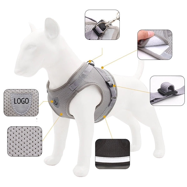 Adjustable Reflective Soft Pet Training Vest Harness