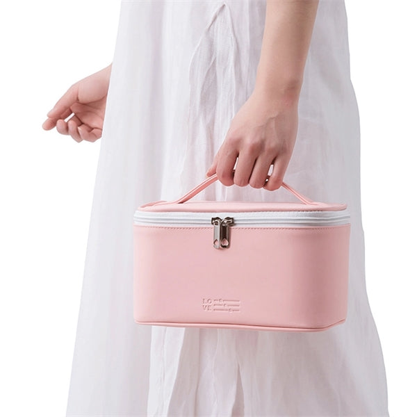 PU Leather Travel Beauty Zipper Organizer Makeup Bag
