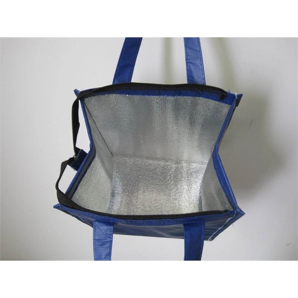 RPET laminated cooler bag with front pocket colorful printed