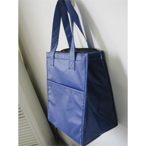 RPET laminated cooler bag with front pocket colorful printed