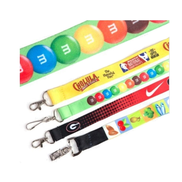 3/4" Full Color Dye Sublimated Lanyard with Metal Clip