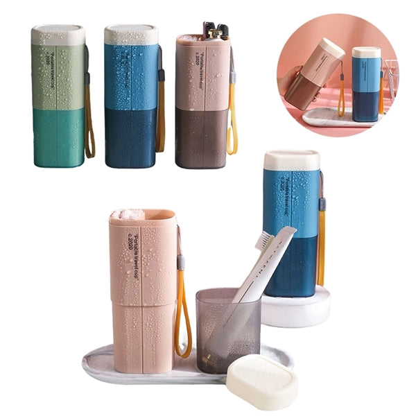 Travel Set Mouthwash Cup Toothbrush Holder