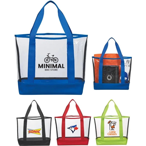 Imprinted Clear Casual Tote Bags