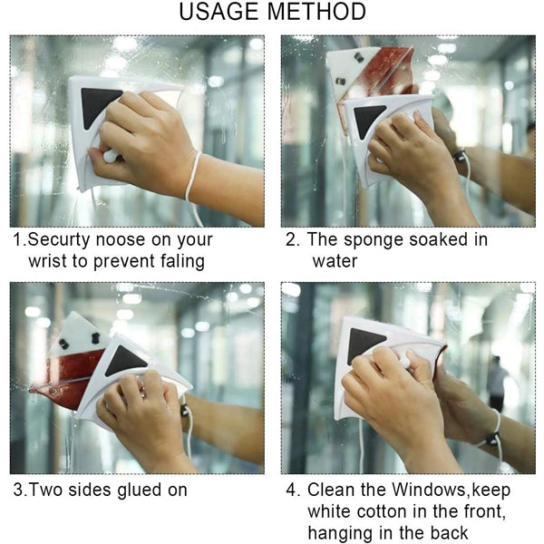 Double Sided Window Cleaner Glass Wiper Magnetic Brush