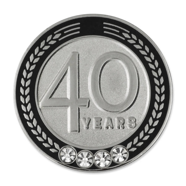 40 Years of Service Pin - White or Black