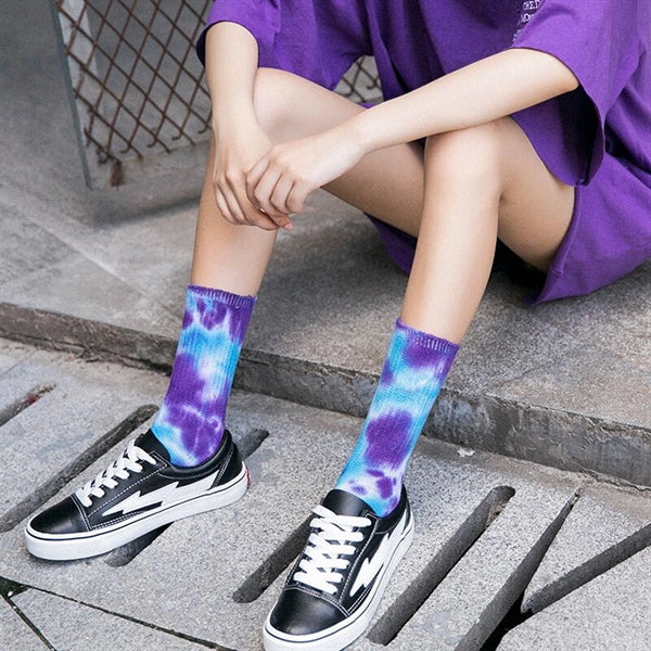 Tie Dye Crew Socks