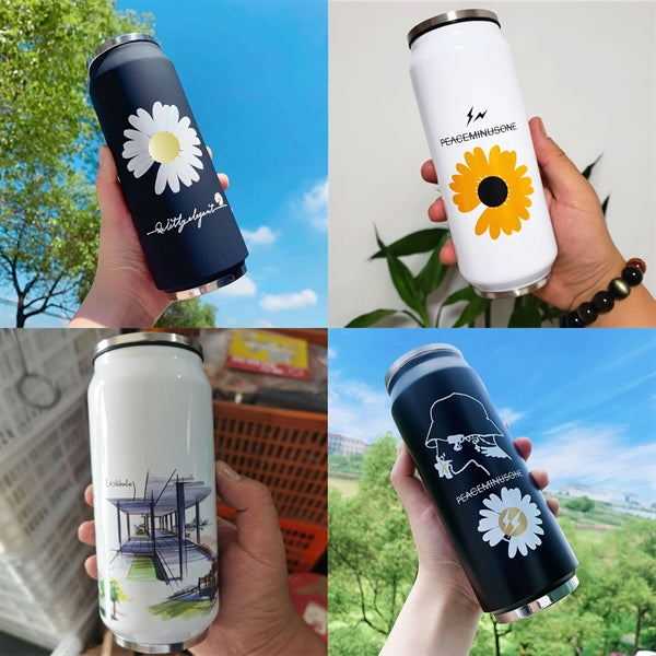 17oz Coke Shape Stainless Steel Insulated Tumbler with Straw