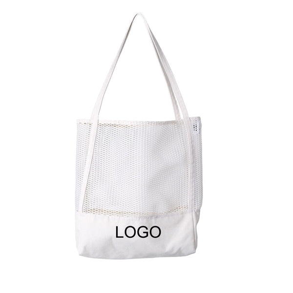 Canvas Grocery Mesh Shopping Tote Bags