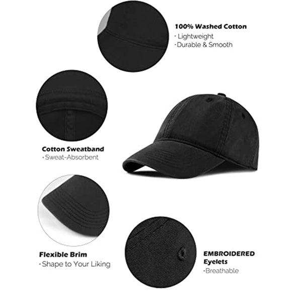 Washed Denim Baseball Hat