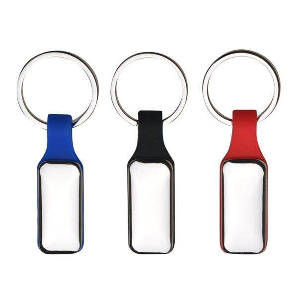 Silicone Strap Metal Keychain