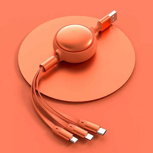 3 in 1 Multi USB Retractable Charger Cable 3A Multiple Cord