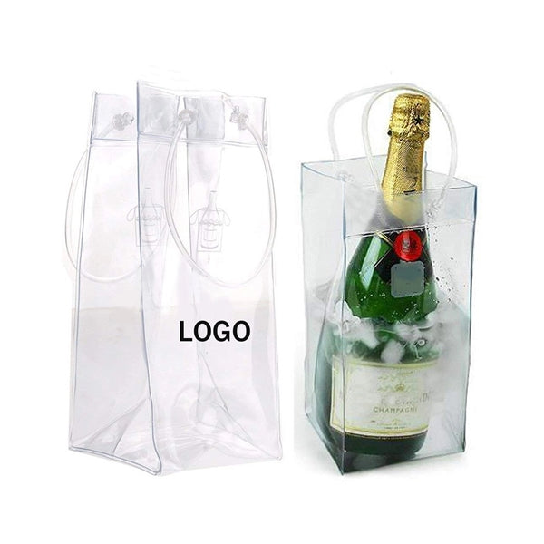 Transparent Collapsible Wine Cooler Icy Bag