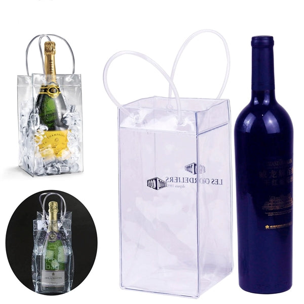 Transparent Collapsible Wine Cooler Icy Bag