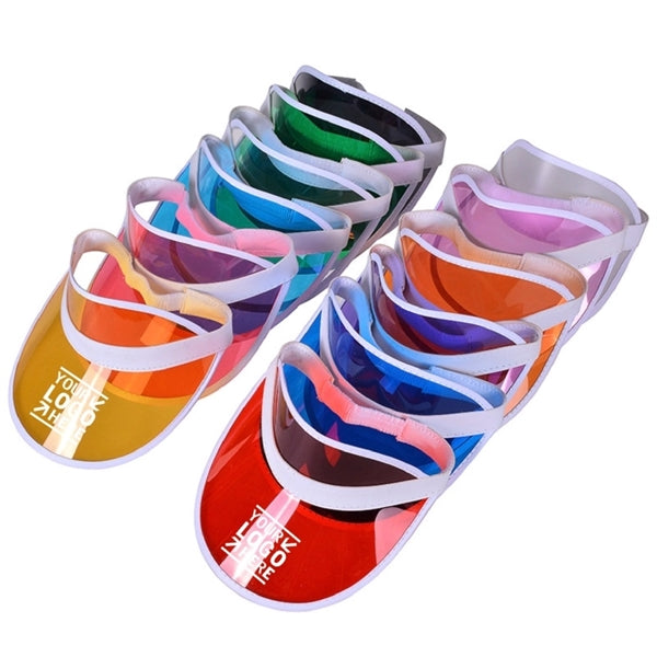 Transparent PVC Poker Sun Visor Cap