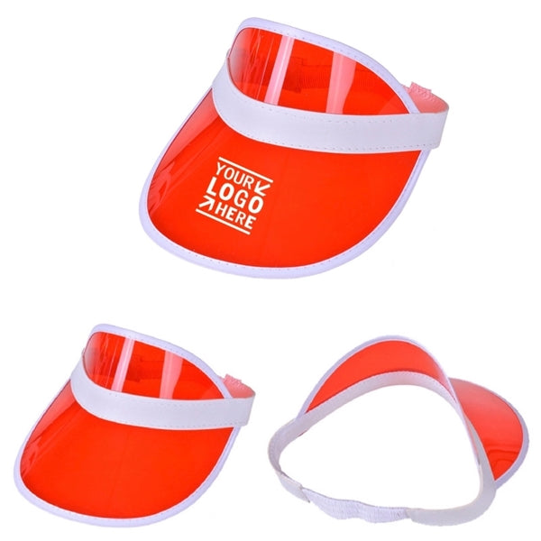 Transparent PVC Poker Sun Visor Cap