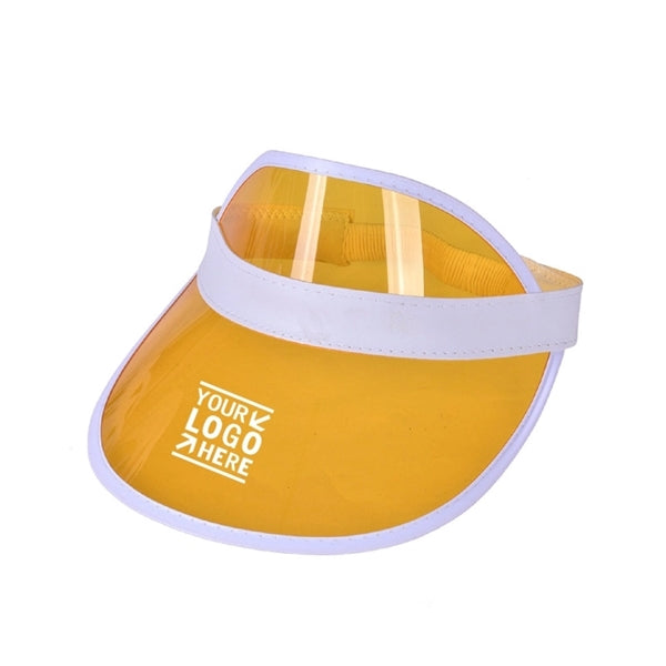 Transparent PVC Poker Sun Visor Cap