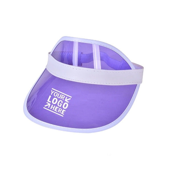 Transparent PVC Poker Sun Visor Cap