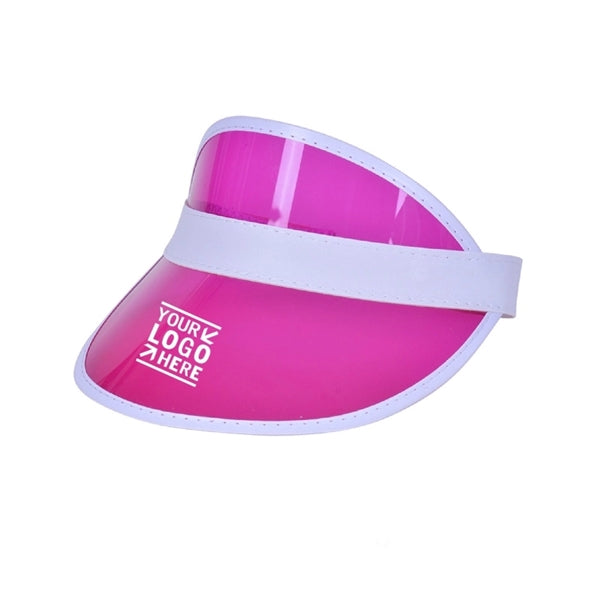 Transparent PVC Poker Sun Visor Cap