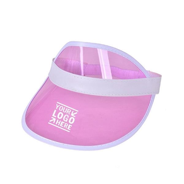 Transparent PVC Poker Sun Visor Cap