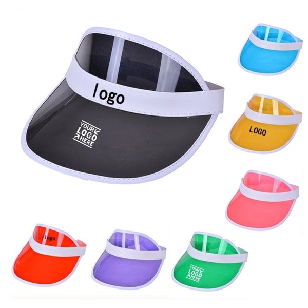 Transparent PVC Poker Sun Visor Cap
