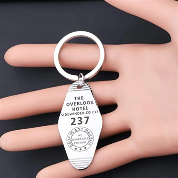 Keychain Hand Stamped Key Tag Hotel Motel Keytag