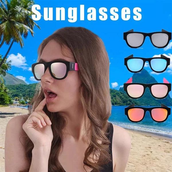 Siicone Wristband Slap Folding Sunglasses