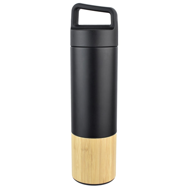18oz Vacuum Insulated Stainless Steel Bamboo Water Bottle