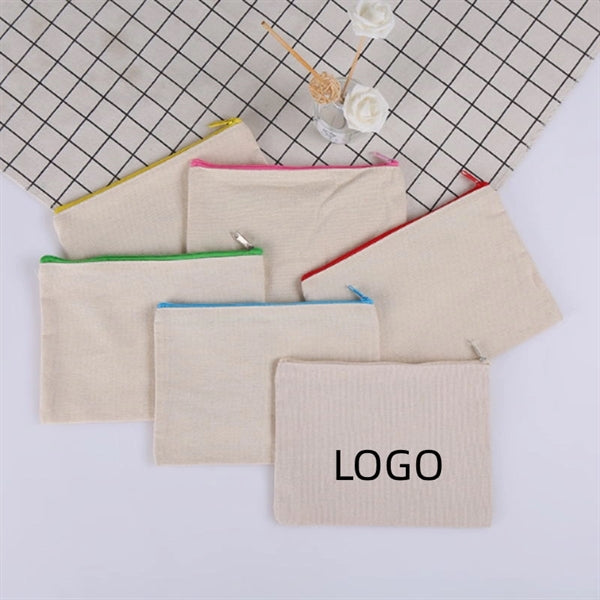 Canvas Pencil Case Makeup Bag