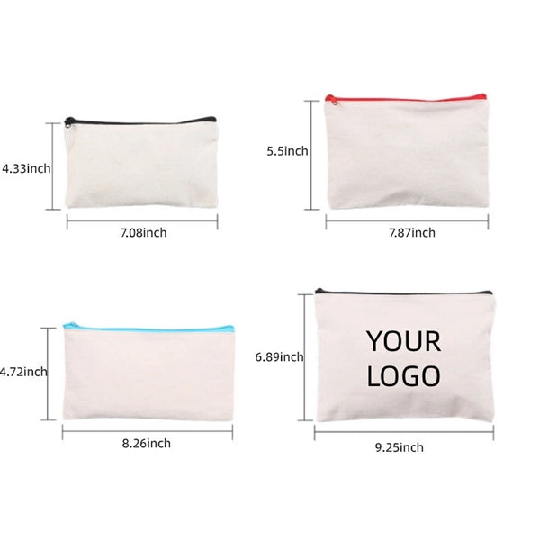 Canvas Pencil Case Makeup Bag