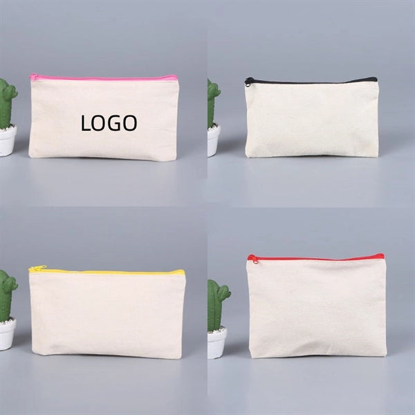 Canvas Pencil Case Makeup Bag