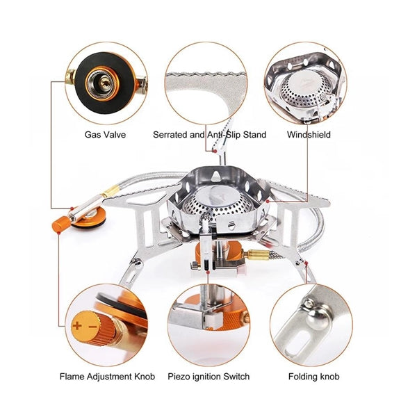Windproof Gas Burner Camping Stove