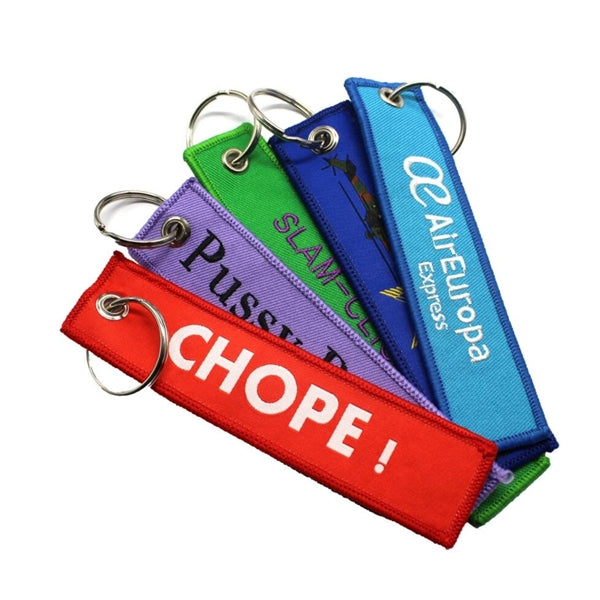 Embroidered Flight Keytag 4"