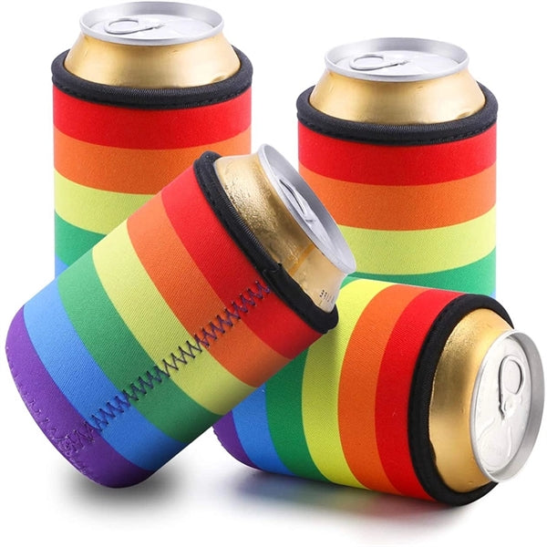 Rainbow Colour Can Sleeves