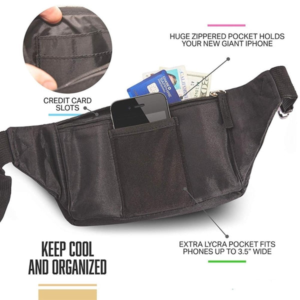 Thermal Insulated Fanny Waist Pack Cooler W Adjustable Strap