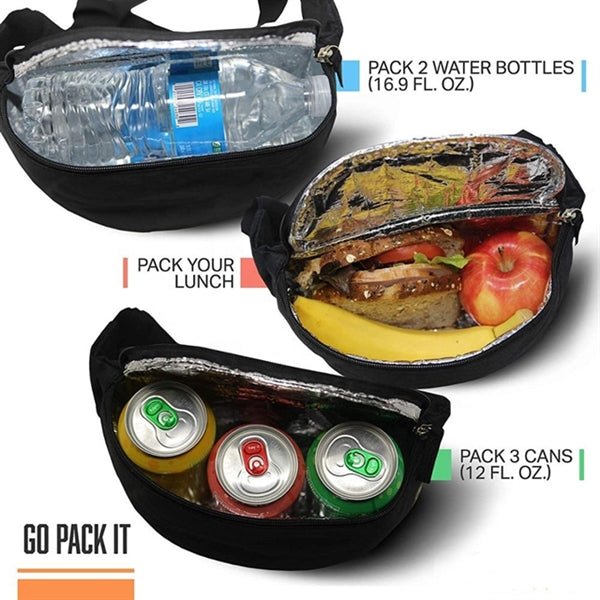 Thermal Insulated Fanny Waist Pack Cooler W Adjustable Strap