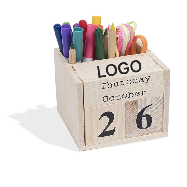 Mini Wooden Block Calendar