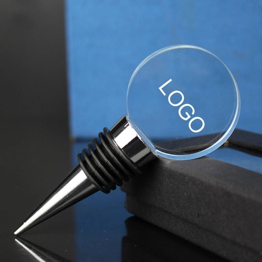 Round Crystal Personalized Wine Stopper