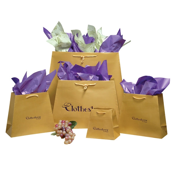 Small Matte Laminated Inverted Trapezoid Paper Euro Tote