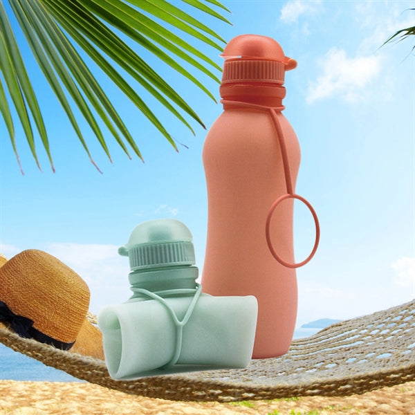 17oz Portable sports silicone roll cup