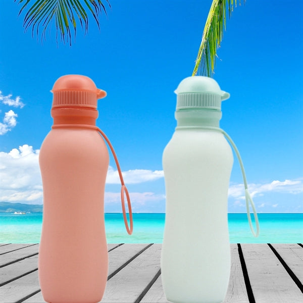 17oz Portable sports silicone roll cup