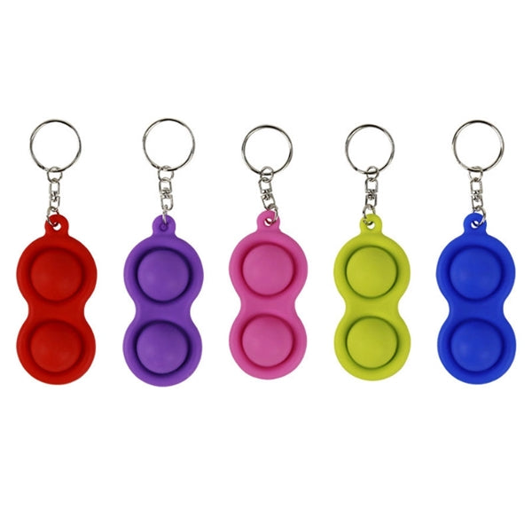 Mini Anti Stress Pop It Fidget Toy Keychain