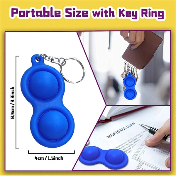 Mini Anti Stress Pop It Fidget Toy Keychain