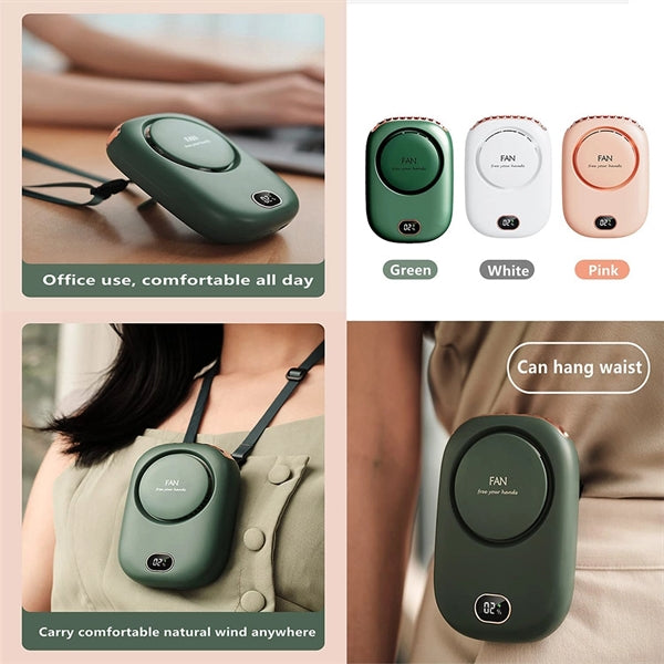 Portable Neck Mini Hanging Fan With Adjustable Lanyard
