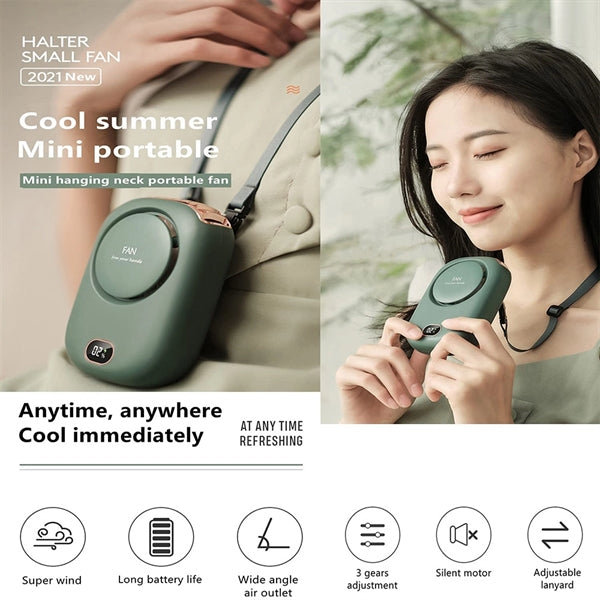 Portable Neck Mini Hanging Fan With Adjustable Lanyard