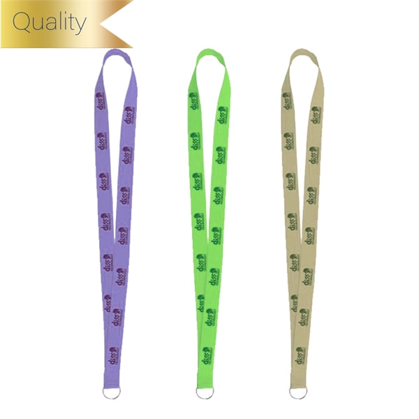 1/2" Cotton Lanyard w/ Metal Crimp Split Ring