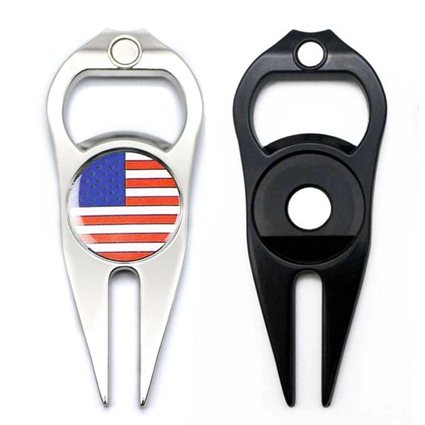 Golf Ball Marker Divot Repair Fixer Bottle Opener