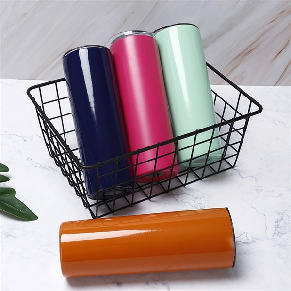 20oz Stainless Steel Skinny Tumbler with Straw
