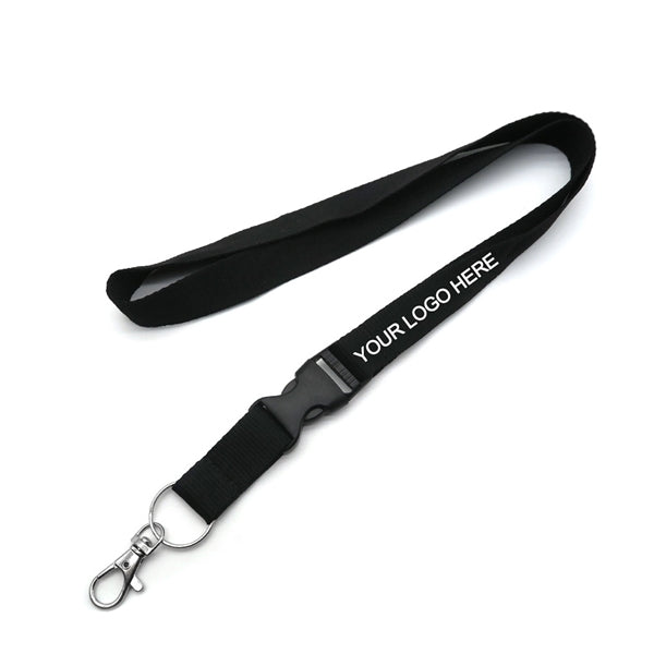 Detachable Woven Lanyards Buckle Release Custom with Keychai