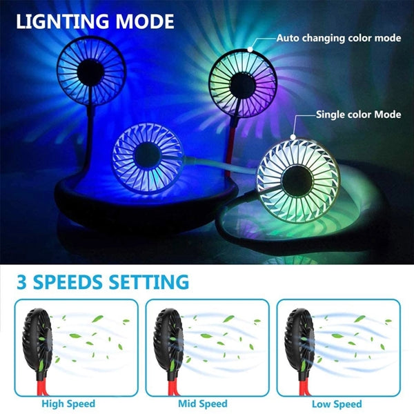 Hand Free Portable Neck Sports Fans
